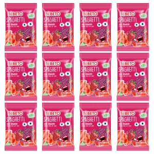 BEBETO ŻELKI SPAGHETTI TRUSKAWKA 80g X12