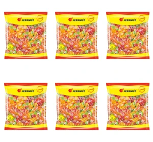 Jedność Karmelki owocowe Si bon 1 kg X6