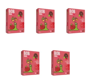 Bob Snail Roll Jabłko-Truskawka 100g X5