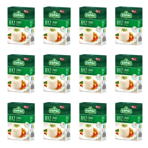 KUPIEC Ryż Biały Długoziarnisty Naturalny Wysoka Jakość - 4x100 g Woreczki X12
