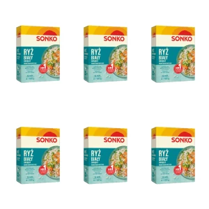 Sonko. Ryż biały okrągły 4x100g. X6
