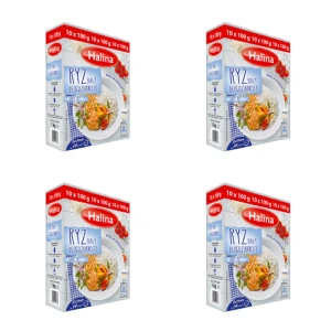 Ryż Halina biały długoziarnisty 10X100g X4