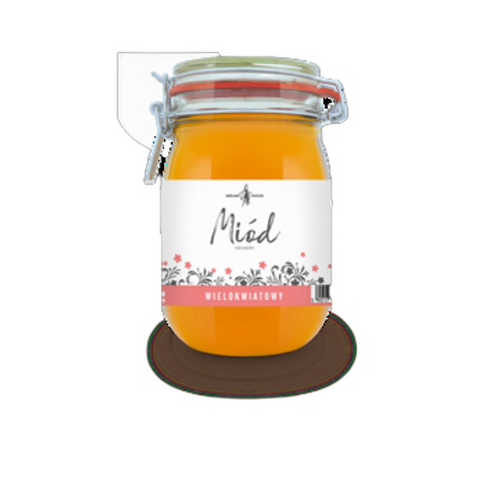 Miód wielokwiatowy Królowa Pszczół 1,4 kg Miód wielokwiatowy Królowa Pszczół 1,4kg