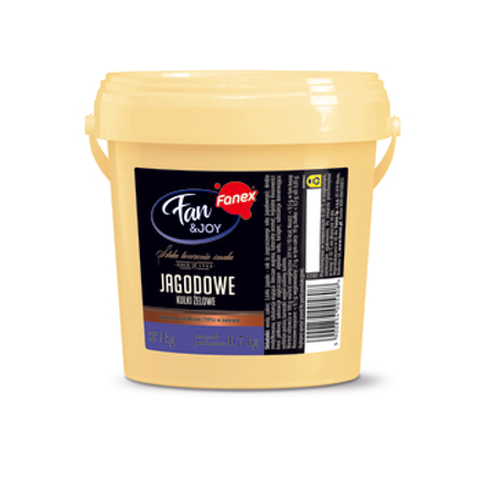 Jagodowe kulki żelowe Fan&Joy Fanex 1 kg/700 g Jagodowe kulki żelowe Fan&amp;Joy Fanex   1kg/0,7kg