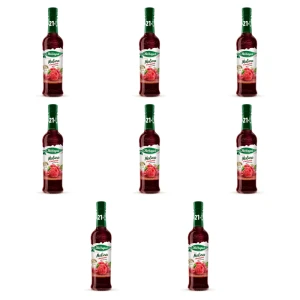 Herbapol syrop owocowy suplement diety malina z żurawiną z wit. C, D, B6 i cynkiem 420ml X8