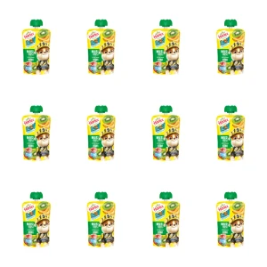 Hortex Leon i Przyjaciele Przekąska mus 100% owoców jabłko, banan, kiwi saszetka 100g X12