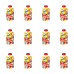 Hortex Leon i Przyjaciele Przekąska mus 100% owoców jabłko, banan, truskawka saszetka 100g X12