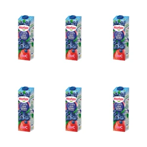 Hortex Sok 100% Jabłko Borówka Amerykańska karton 1L X6