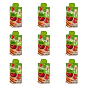 Kubuś Baby Mus po 6 miesiącu jabłko truskawka marchew 100 g X9