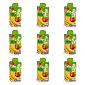 Kubuś Baby Mus po 4 miesiącu jabłko banan 100 g X9