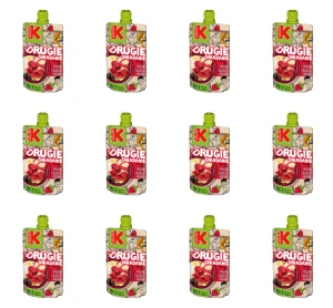 Kubuś Mus Drugie śniadanie jabłko banan aronia malina kasza manna 100 g X12