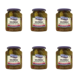 Ogóki konserowe z papryczką chili Provitus 640G X6