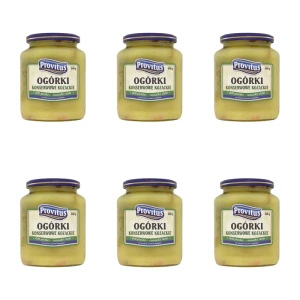 Ogórki konserwowe Kozackie - ogóki w zalewie musztardowej Provitus 640g X6