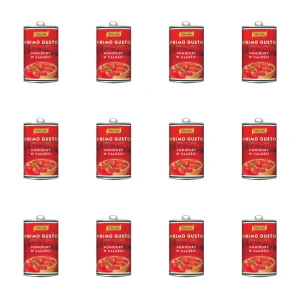Primo Gusto Pomidory Naturalne Włoskie Całe w Puszce w Sosie bez Skórki 400g X12