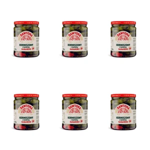 Ogórki korniszony z papryką habanero 520g Dawtona X6