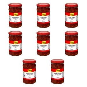 TOPSELLER Pomidory suszone paski w oleju z ziołami 270g/150g X8