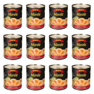 MK Morele połówki w lekkim syropie 820g X12