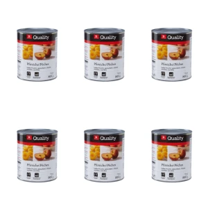 TGQ Brzoskwinie połówki owoców w syropie 800g X6