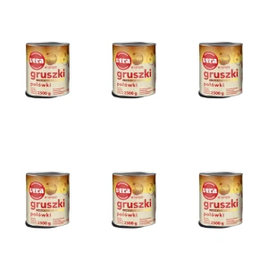 Gruszki połówki w syropie 2500/1500 g Vera X6