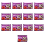 Whiskas Klasyczne posiłki 1+ Sos z wołowiną i z kurczakiem 340 g (4x85 g) X13