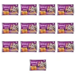 Whiskas Tasty Mix Kremowe Wariacje 1+ Sos z kurczakiem i warzywami i z jagnięciną i indykiem 340 g (4x85 g) X13