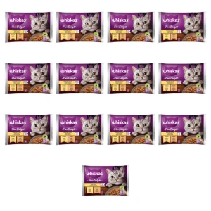 Whiskas Pure Delight Drobiowe frykasy Galaretka z kurczakiem i z indykiem 340 g (4x85 g) X13