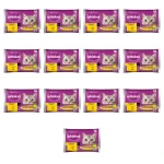 Whiskas Drobiowa uczta 1+ Sos z kurczakiem i z indykiem 340 g (4x85 g) X13