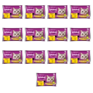 Whiskas Drobiowa uczta 1+ Sos z kurczakiem i z indykiem 340 g (4x85 g) X13