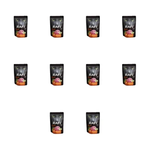 RAFI Cat z kaczką - karma dla kota 100g X10