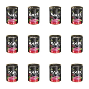 RAFI Cat z cielęciną - karma dla kota 400g X12