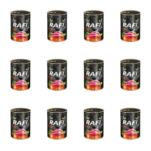 RAFI Cat z kaczką - karma dla kota 400g X12