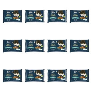 FELIX TASTY SHREDS Mix karmy dla kota Łosoś Tuńczyk (4x80g) X12