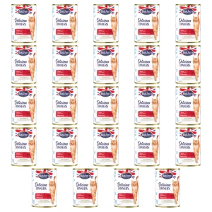 Butcher's Delicious Dinners, karma dla kota, z wołowiną, kawałki w galaretce, 400g X24