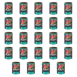 RAFI Junior z jagnięciną - karma dla psa 400 g X24