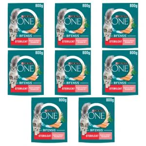 Purina ONE STERILCAT łosoś i pszenica 800g X8