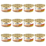 GOURMET GOLD - łosoś i kurczak w sosie 85g X12