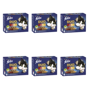 FELIX FANTASTIC DUO MP Mięso 12x85g = 1,02 kg X6