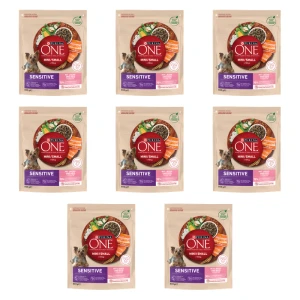Purina ONE MINI Sensitive Karma dla psów z łososiem z ryżem 800g X8
