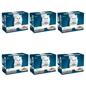 karma dla kota GOURMET PERLE indyk, kurczak, tuńczyk, jagnięcina (12x85g) X6