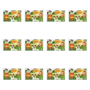 FRISKIES ADULT z Wołowiną, z Kurczakiem, z Jagnięciną i Warzywami w Sosie 4x85g X12