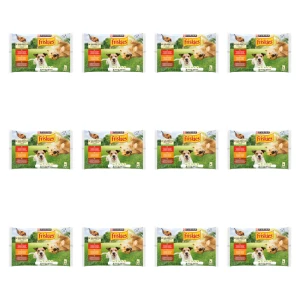 FRISKIES ADULT Pies Galaretka Wołowina Kurczak Jagnięcina 4x85g X12