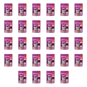Whiskas Duo Saszetka Galaretka z wołowiną i z drobiem 85 g X28