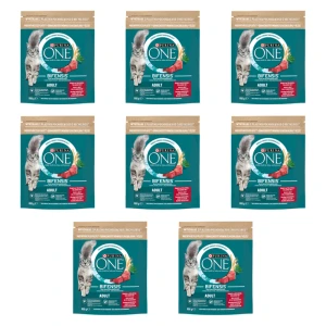 Karma dla kotów PURINA ONE ADULT bogata w wołowinę i pełne ziarna 800g X8