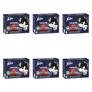 FELIX Fantastic Mięso 12x85g = 1,02 kg X6