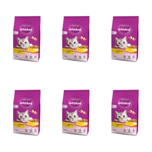 Whiskas 1+ Sucha karma z kurczakiem 1,4 kg X6