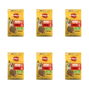 Pedigree Mini Adult sucha karma z wołowiną i warzywami 2 kg X6