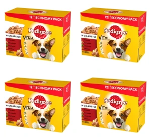 Pedigree wołowina ,kurczak ,indyk galaretka 12x100g X4