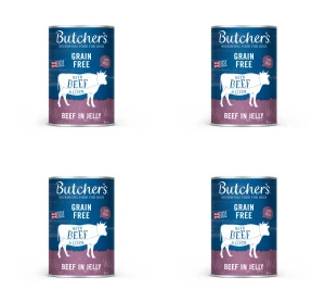 Butcher's Original Megapack Jelly, karma dla psa, mix smaków z wątróbką lub nerkami, kawałki w galaretce, 6x400 g X4