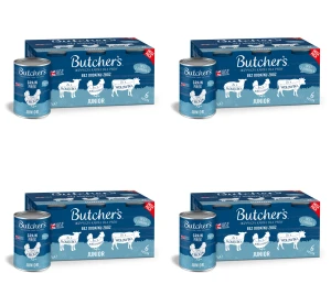 Butcher's Original Megapack Junior, karma dla szczeniaka, mix smaków, kawałki w galaretce, 6x400 g X4