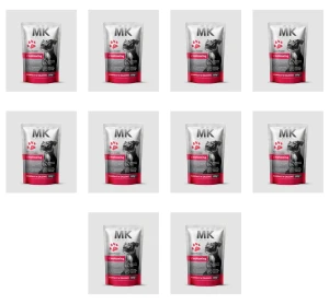 MK ANIMALS Saszetka dla psów z wołowiną 500 g X10